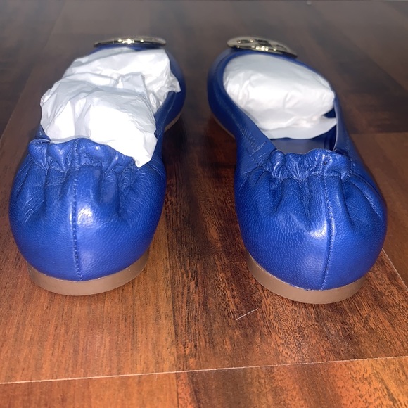 Tory Burch Reva Mestico Blue Nile and Gold Ballet Flats - Picture 5 of 10